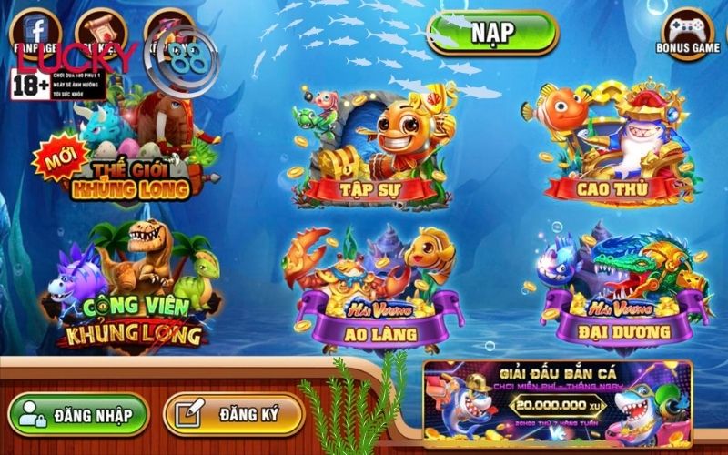 Kho game bắn cá Lucky88 đầy hấp dẫn